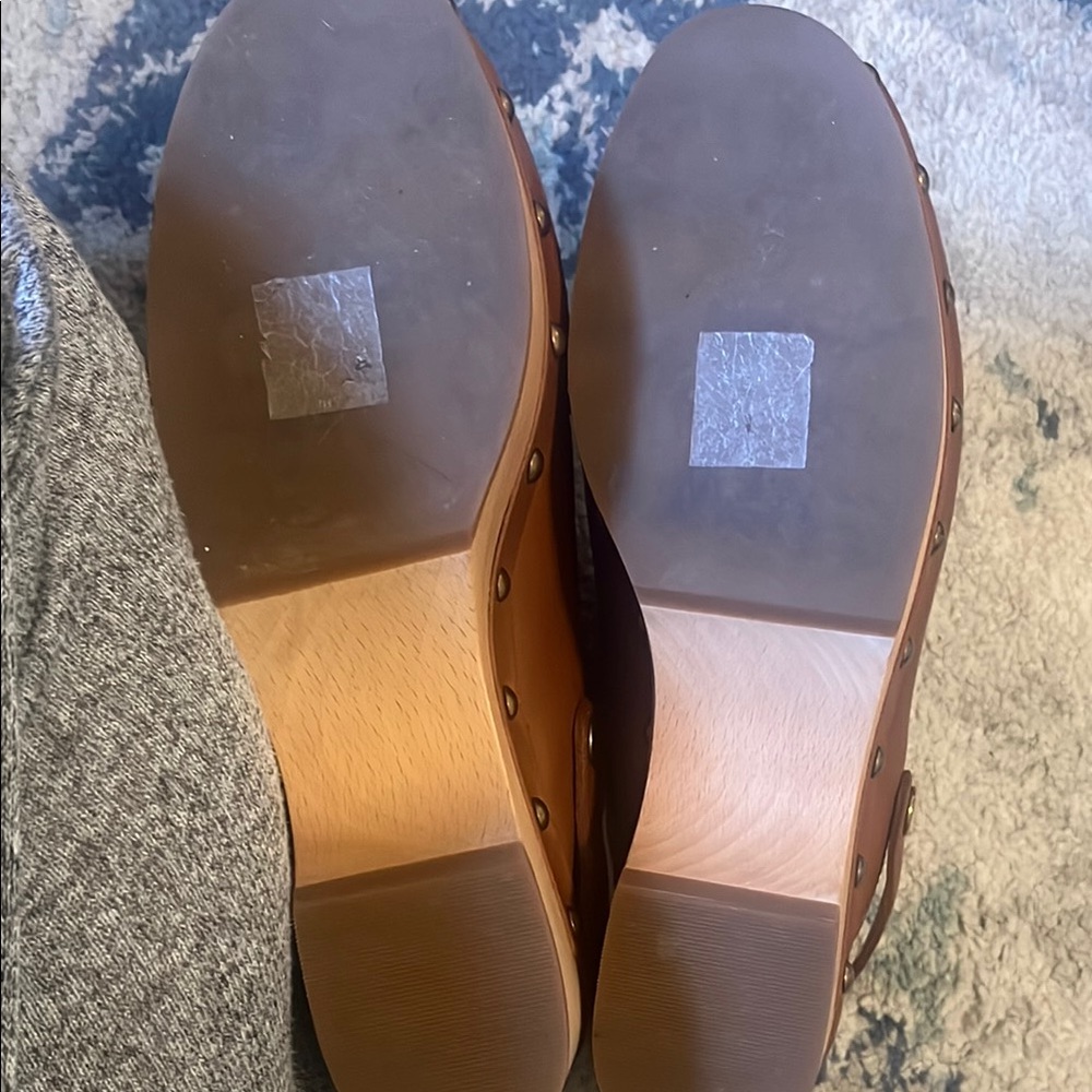 J. Crew convertible Brown Leather Clogs - Picture 6 of 7